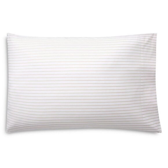 Ralph Lauren Prescott Stripe Standard Pillowcases Vintage Silver White